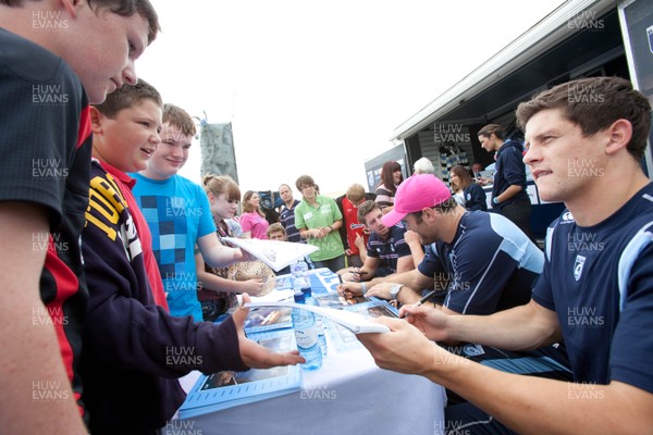 090812 - Cardiff Blues players meet fans at the Eisteddfod in the Vale of Glamorgan