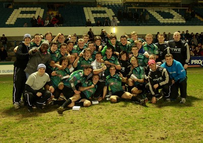 290212 Cardiff Blues South U16 v Ospreys U16 - Regional Age Grade Competition Final -Ospreys celebrate after winning a dramatic final