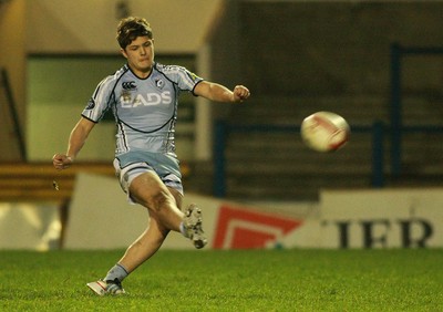 290212 Cardiff Blues South U16 v Ospreys U16 - Regional Age Grade Competition Final -Blues' Callum Sheedy kicks a goal