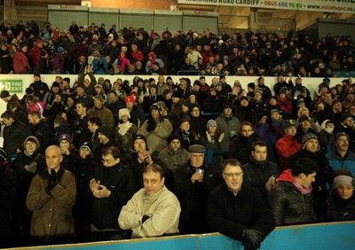 100212 Cardiff Blues v Connacht - RaboDirect PRO 12 -Blues' fans show their support on the team's return to The Cardiff Arms Park