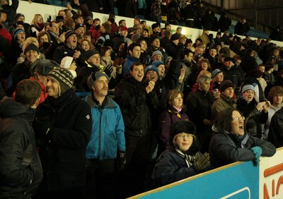 100212 Cardiff Blues v Connacht - RaboDirect PRO 12 -Blues' fans show their support on the team's return to The Cardiff Arms Park