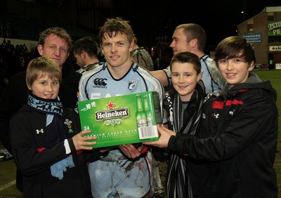 100212 Cardiff Blues v Connacht - RaboDirect PRO 12 -Blues' man of the match Ben Blair