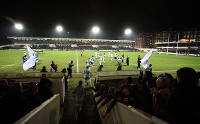 100212 - Cardiff Blues v Connacht, Cardiff Arms Park, RaboDirect PRO12 - Cardiff Blues run out at their traditional ground, Cardiff Arms Park,  as they return there to take on Connacht