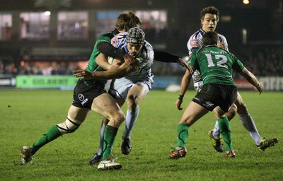 100212 - Cardiff Blues v Connacht, Cardiff Arms Park, RaboDirect PRO12 - Blues Tom James takes on Connacht's Kyle Tonetti 