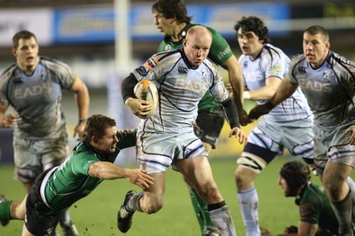 100212 - Cardiff Blues v Connacht, Cardiff Arms Park, RaboDirect PRO12 - Blues Martyn Williams  charges forward