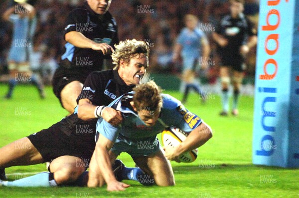 220906  Cardiff Blues v Glasgow  Ben Blair scores Cardiff Blues first try  