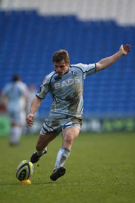 05.02.12 - Cardiff Blues v Harlequins, LV= Cup -.Blues Ben Blair kicks conversion.