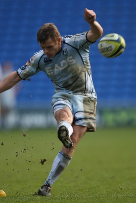 05.02.12 - Cardiff Blues v Harlequins, LV= Cup -.Blues Ben Blair kicks conversion.