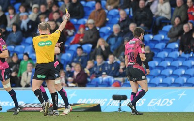 07.03.10 - Cardiff Blues v Leinster - Magners League - Ceri Sweeney of Cardiff Blues is sin binned. 