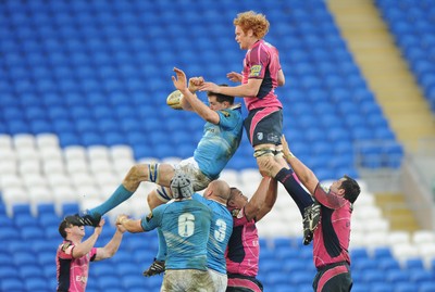 07.03.10 - Cardiff Blues v Leinster - Magners League - Paul Tito of Cardiff Blues and Devin Toner of Leinster compete line-out ball. 