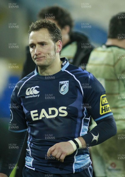 19.12.10 Blues v Northampton Saints - Heineken Cup - Blues' Dan Parks is dejected at the final whistle. 