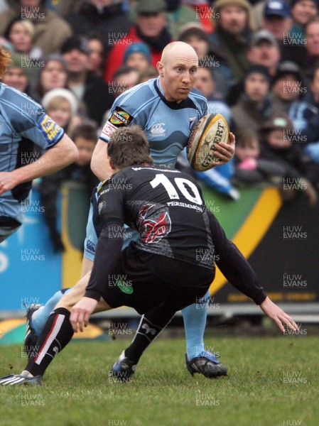 31.12.08  Cardiff Blues v Ospreys... Blues' Tom Shanklin takes on Ospreys' Dan Biggar. 