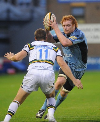 29.08.08 - cardiff Blues v Northampton Saints Blues' Paul Tito tries to get past Chris Mayor 