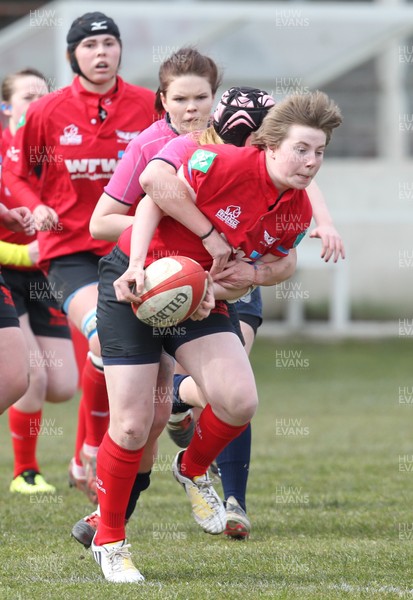 070413 - Blues u18 Women v Scarlets u18 Women, Cross Keys - Blues take on Scarlets in the second game of a double header of regional u18 womens matches at Cross Keys 