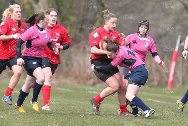 070413 - Blues u18 Women v Scarlets u18 Women, Cross Keys - Blues take on Scarlets in the second game of a double header of regional u18 womens matches at Cross Keys 