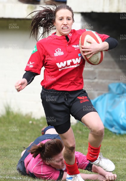 070413 - Blues u18 Women v Scarlets u18 Women, Cross Keys - Blues take on Scarlets in the second game of a double header of regional u18 womens matches at Cross Keys 