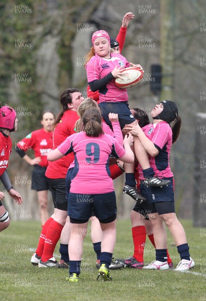 070413 - Blues u18 Women v Scarlets u18 Women, Cross Keys - Blues take on Scarlets in the second game of a double header of regional u18 womens matches at Cross Keys 