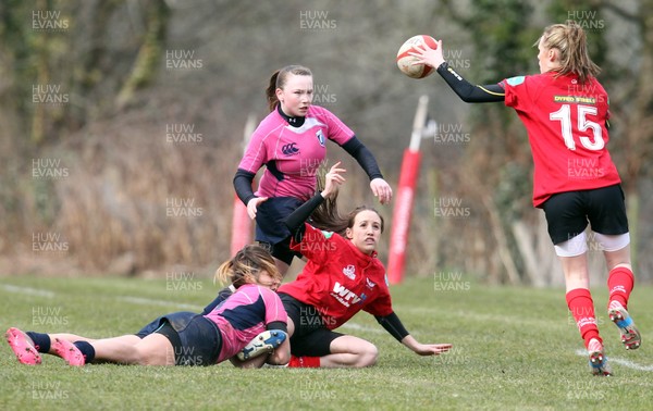 070413 - Blues u18 Women v Scarlets u18 Women, Cross Keys - Blues take on Scarlets in the second game of a double header of regional u18 womens matches at Cross Keys 