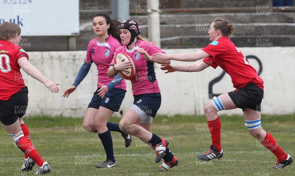 070413 - Blues u18 Women v Scarlets u18 Women, Cross Keys - Blues take on Scarlets in the second game of a double header of regional u18 womens matches at Cross Keys 