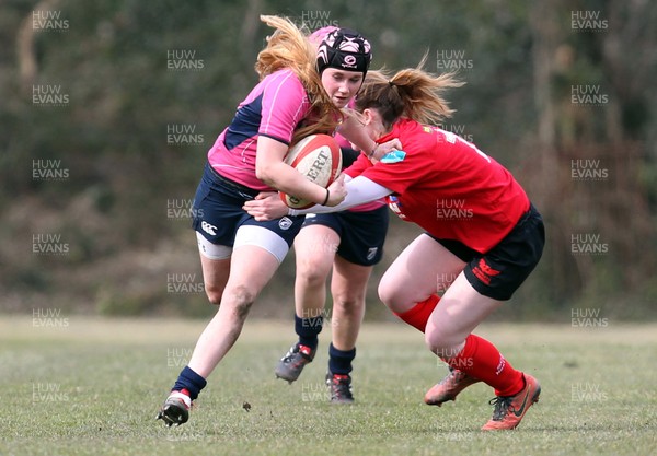 070413 - Blues u18 Women v Scarlets u18 Women, Cross Keys - Blues take on Scarlets in the second game of a double header of regional u18 womens matches at Cross Keys 