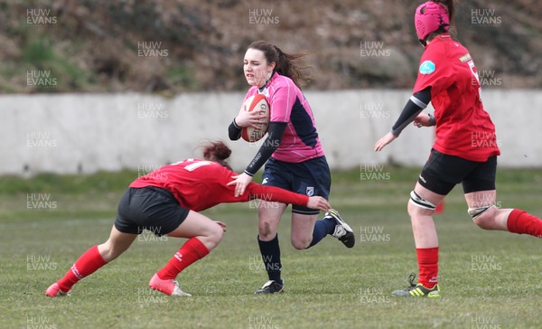 070413 - Blues u18 Women v Scarlets u18 Women, Cross Keys - Blues take on Scarlets in the second game of a double header of regional u18 womens matches at Cross Keys 