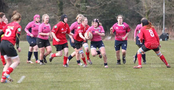 070413 - Blues u18 Women v Scarlets u18 Women, Cross Keys - Blues take on Scarlets in the second game of a double header of regional u18 womens matches at Cross Keys 