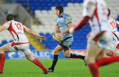 26.03.10 - Magners League Rugby, Cardiff Blues v Ulster Rugby Blues' Tom James looks for a way through 