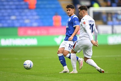 120926 - Bolton Wanderers v Cardiff City - Sky Bet Championship - Alex Robertson of Cardiff City is challenged by Ruben Rodrigues of Bolton