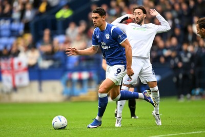 120926 - Bolton Wanderers v Cardiff City - Sky Bet Championship - Yousef Salech of Cardiff City is challenged by Josh Sheehan of Bolton