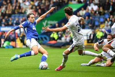 120926 - Bolton Wanderers v Cardiff City - Sky Bet Championship - Joel Colwill of Cardiff City has a shot at goal