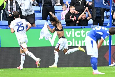 120926 - Bolton Wanderers v Cardiff City - Sky Bet Championship - Thierry Gale of Bolton celebrates scoring a goal to win the match late on