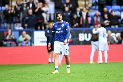 120926 - Bolton Wanderers v Cardiff City - Sky Bet Championship - Dejected Ollie Tanner of Cardiff City