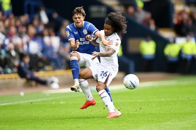 120926 - Bolton Wanderers v Cardiff City - Sky Bet Championship - Perry NG of Cardiff City is challenged by Jayden Nelson of Bolton