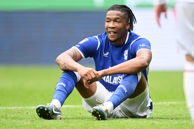 120926 - Bolton Wanderers v Cardiff City - Sky Bet Championship - Gabriel Osho of Cardiff City at full time