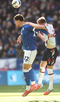 251025 - Bolton Wanderers v Cardiff City - Sky Bet League 1 - Yousef Saleh of Cardiff and George Johnston of Bolton