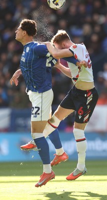 251025 - Bolton Wanderers v Cardiff City - Sky Bet League 1 - Yousef Saleh of Cardiff and George Johnston of Bolton