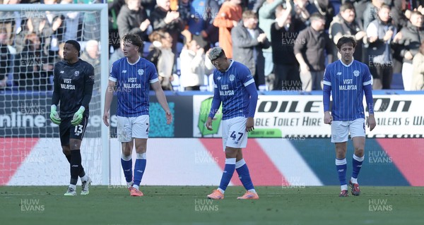 251025 - Bolton Wanderers v Cardiff City - Sky Bet League 1 - disappointment for Cardiff players as Bolton score last second winner