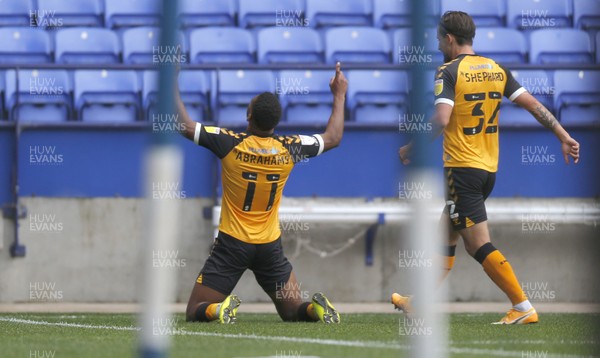 260920 - Bolton Wanderers v Newport County - Sky Bet League 2 - Tristan Abrahams of Newport County celebrates scoring the 1st goal of the match