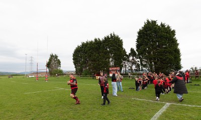 060526 - Bonymaen RFC v Glynneath RFC, National Championship West - Ricky James of Bonymaen leads the team to the pitch on his final game for the club