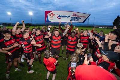 060526 - Bonymaen RFC v Glynneath RFC, National Championship West - Bonymaen celebrate as they win the National Championship West trophy
