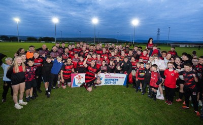 060526 - Bonymaen RFC v Glynneath RFC, National Championship West - Bonymaen celebrate as they win the National Championship West trophy