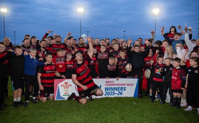 060526 - Bonymaen RFC v Glynneath RFC, National Championship West - Bonymaen celebrate as they win the National Championship West trophy