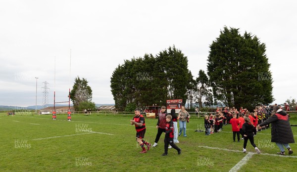 060526 - Bonymaen RFC v Glynneath RFC, National Championship West - Ricky James of Bonymaen leads the team to the pitch on his final game for the club
