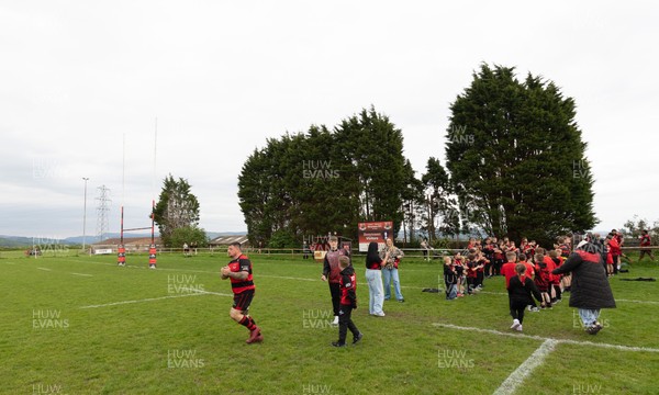 060526 - Bonymaen RFC v Glynneath RFC, National Championship West - Ricky James of Bonymaen leads the team to the pitch on his final game for the club