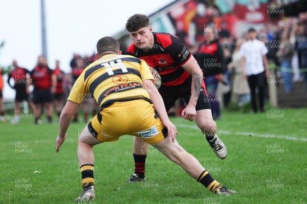 060526 - Bonymaen RFC v Glynneath RFC, National Championship West - Levi Perry of Bonymaen takes on Rhys Williams of Glynneath