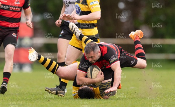 060526 - Bonymaen RFC v Glynneath RFC, National Championship West - Andrew Pritchard of Bonymaen takes on Dylan Francis of Glynneath