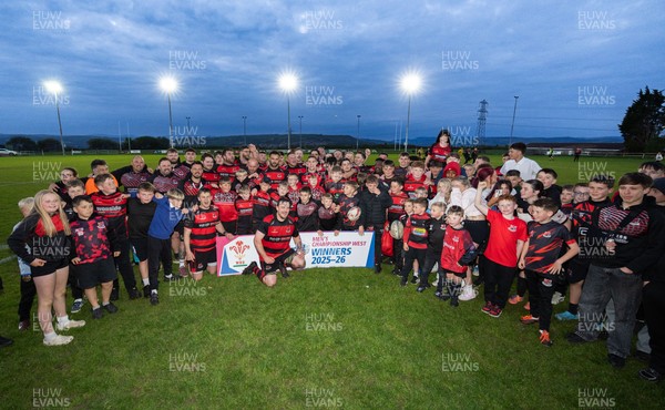 060526 - Bonymaen RFC v Glynneath RFC, National Championship West - Bonymaen celebrate as they win the National Championship West trophy
