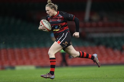 270424 - Bonymaen v Haverfordwest - WRU Women’s National Plate Final - Bonymaen score a try