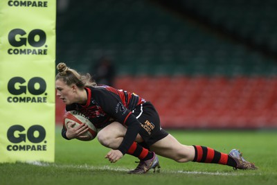 270424 - Bonymaen v Haverfordwest - WRU Women’s National Plate Final - Bonymaen score a try