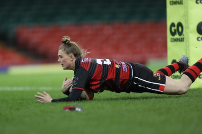 270424 - Bonymaen v Haverfordwest - WRU Women’s National Plate Final - Bonymaen score a try